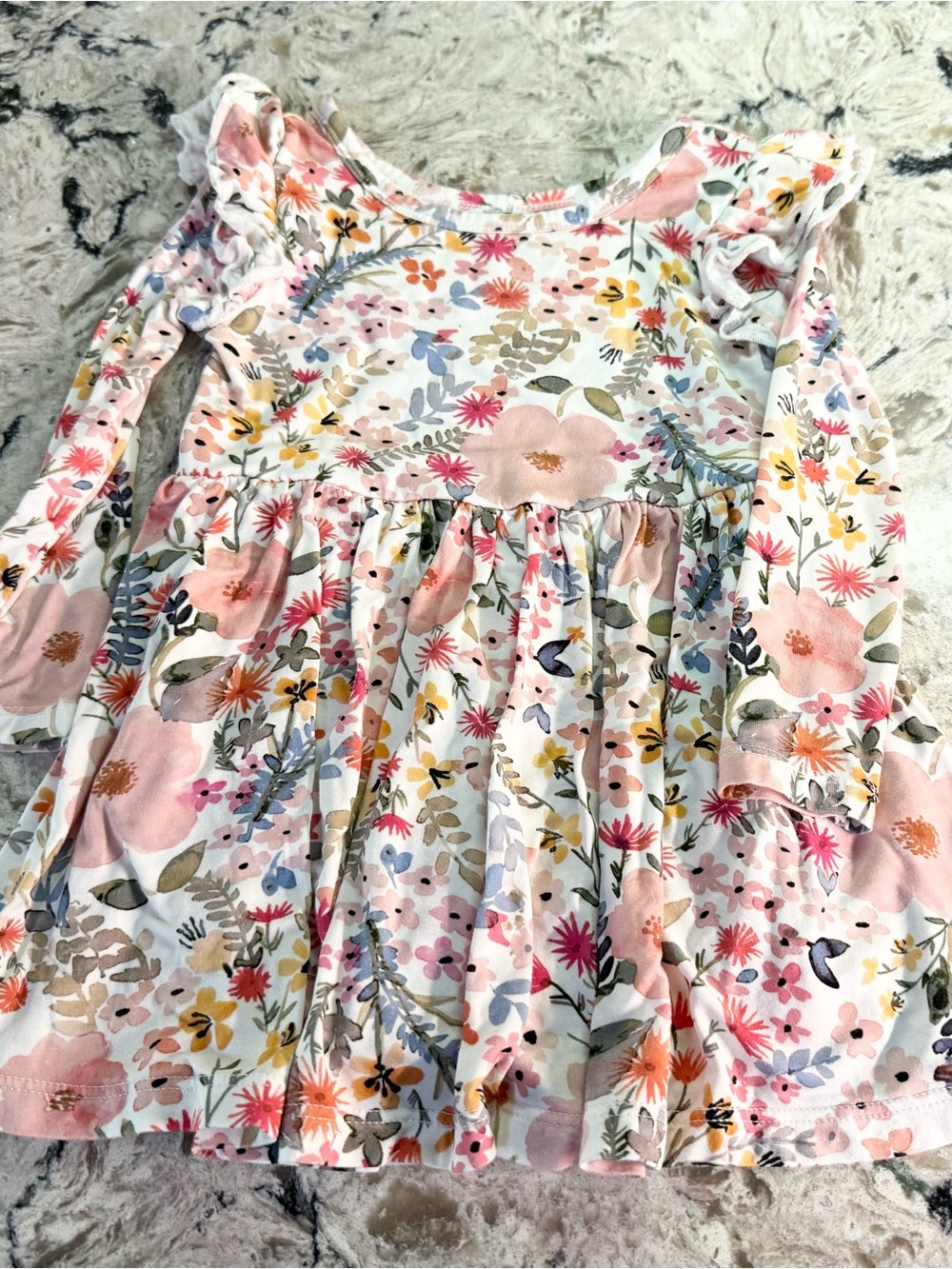 Little Sleepies Play Mauve Meadow Floral Twirl Dress
